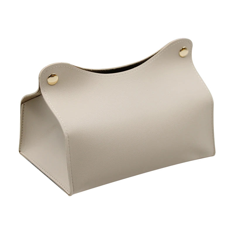 Car Tissue Box Holder  Leather Car Center Console Armrest Napkin Box Sun Visor Backseat Tissue Case