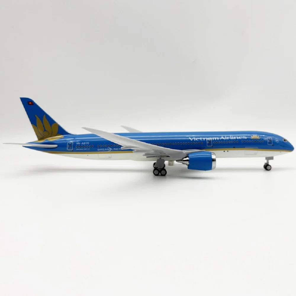 30cm Vietnam B787 Plane Model Kit Adults Fun Airplane Diecast Rrsin Model With Display Stand for Avation Gifts Collection