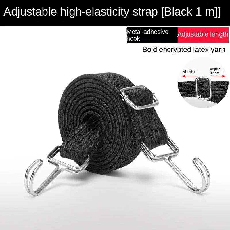 Motorcycle Elastics Rubber Luggage Rope Cord Hooks Bikes Rope Tie Auto Luggage Roof Rack Strap Fixed Band Hook Car Accessories