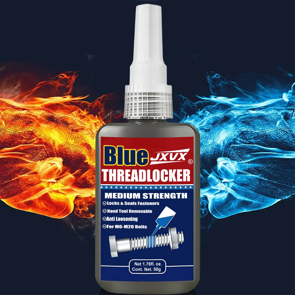 50ml Thread Locker High Temperature Medium Strength Anti-Loosening Thread Blue Screw Glue Quickly Cured Epoxy Thread Locking Agent Anaerobic Adhesive  Corrosion-Resistant Automotive Grade.