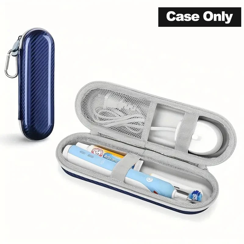 1pcs Electric Toothbrush Travel Case for Oral-B Pro/iO, Philips Sonicare, Oral B Toothbrush Case for Brush Heads & Accessories