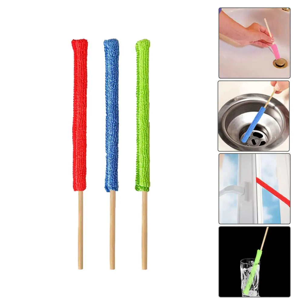 3pcs Universal Car Gap Detail Cleaning Brush Car Air Conditioner Cleaning Brush Car Air Outlet Wash Cloth Auto Tool Accessories