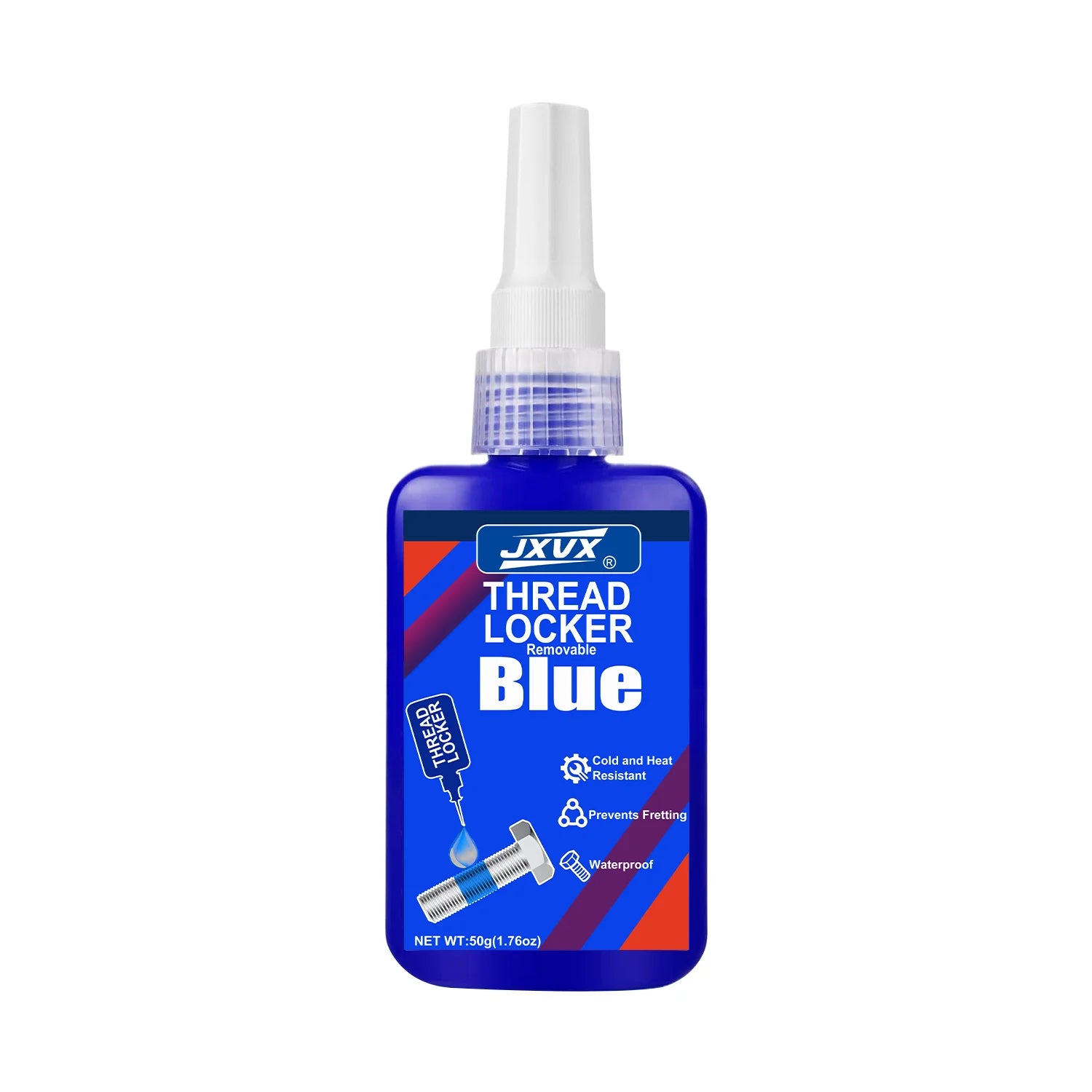 1–3 Pieces of 50ml Anaerobic Adhesive, Medium Strength, Quick-Drying Threadlocker, Oil and Water Resistant, Heat Resistant. Suitable for Metal Bolts, Nuts, and Screws