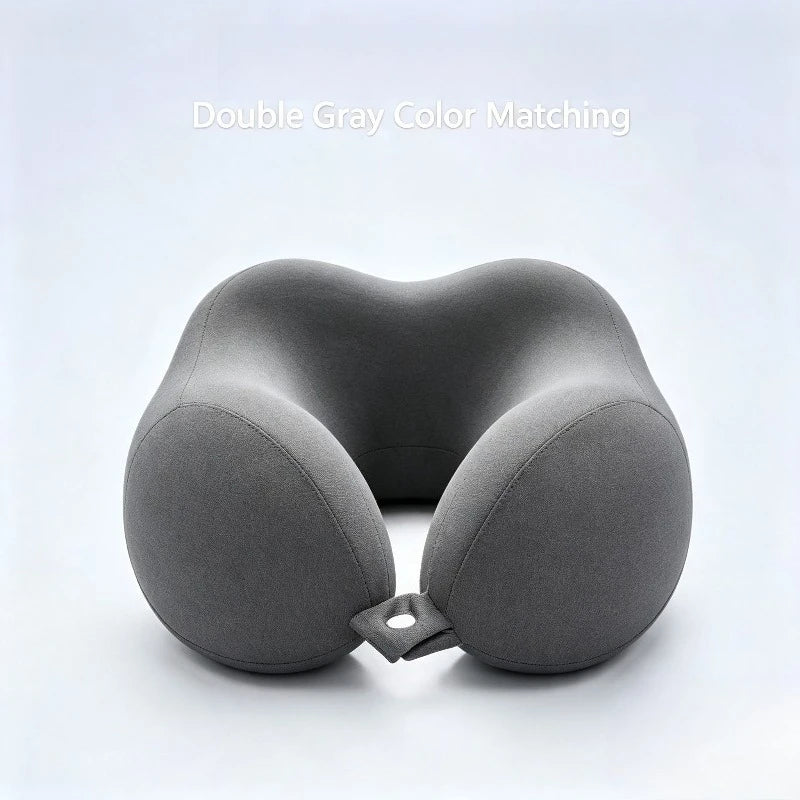 1pc U Shaped Memory Foam Neck Pillow, Comfortable Travel Pillow for Airplane Napping Office Use, Soft Support,Travel essentials