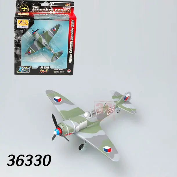 Easymodel 1/72 Scale Finished Military Aircraft Model Fighter Helicopter WWII and Modern Propeller Plane for Collection Display