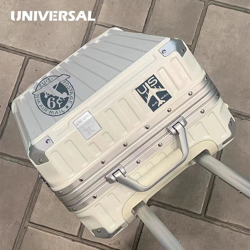 Little Diamond Luggage Solid Aluminum Frame Travel Box Scratch resistant and Wear resistant Hard Box Boarding Case Silent Univer