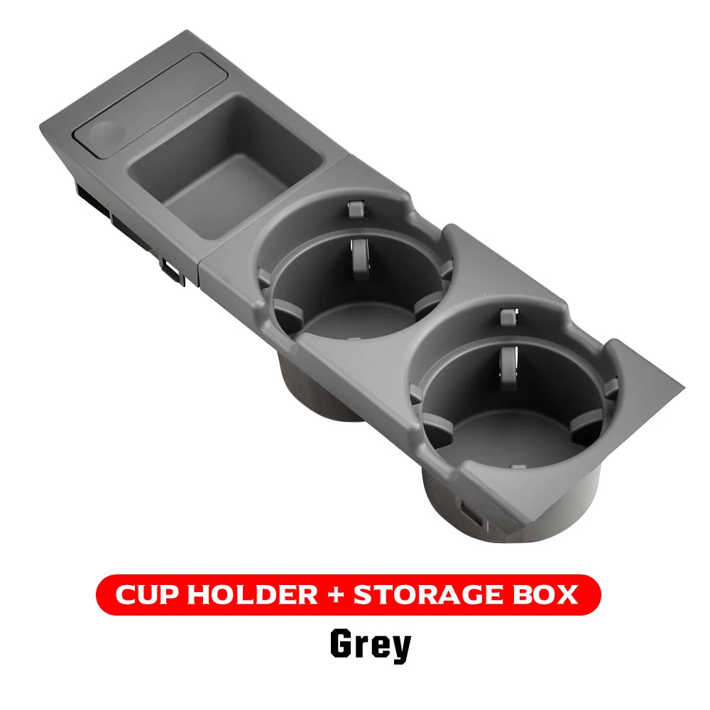 New Double Hole Car Styling Front Center Console Storage Box Coin + Cup Holder For Bmw 3 Series E46 323i 318I 98-06 51168217953