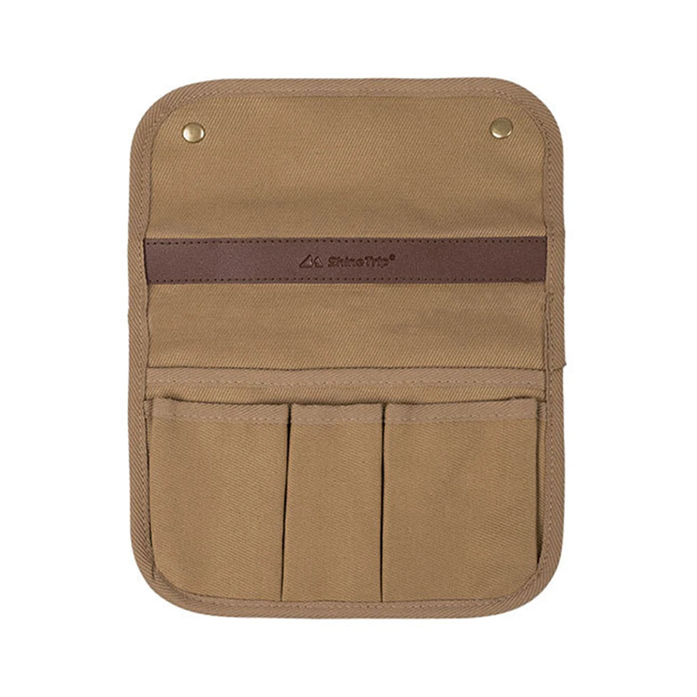 Camping Chair Armrest Storage Bag Multifunctional Chair Armrest Organizer Canvas Couch Arm Organizer Portable for Outdoor Travel