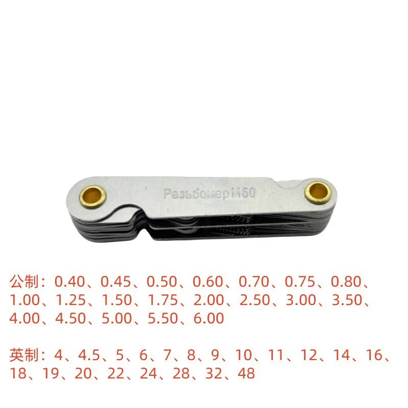 60/55 Degree Metric Inch Thread Plug Gauge Gear Tooth Screw Pitch Gauges Measuring Center Metrisch Thread Measurement Tools