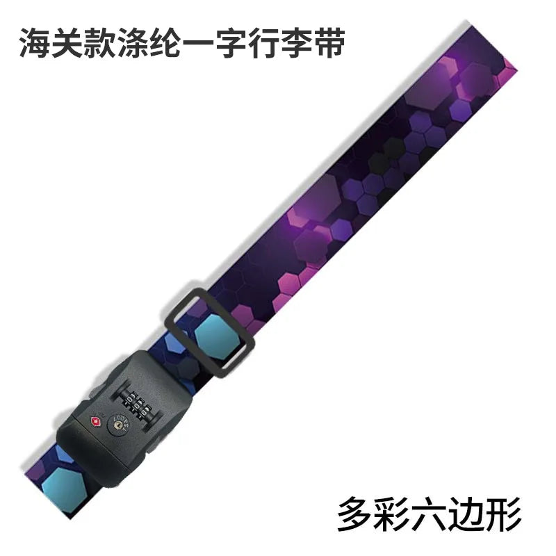 Luggage Straps for 22-28 inch Suitcases TSA Approved Combination Lock Adjustable Suitcase Packing Belt Abroad Binding Straps