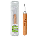 MOSHI MS-110 Curved Shovel Chisel Push-type Broach 1.5-3mm Wooden Handle Push Knife Cutter Hobby Model Making Cutting Tools