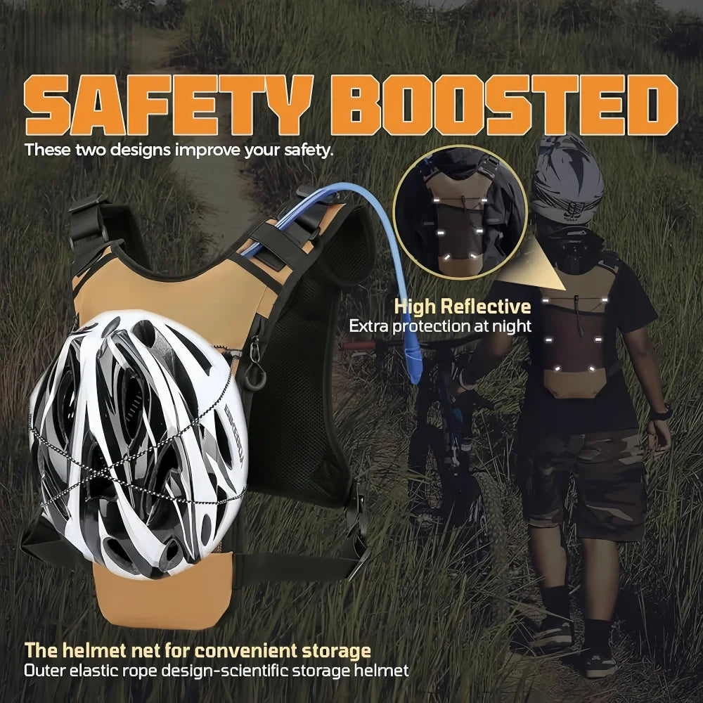 Multi-functional Lightweight Chest Bag Oxford Cloth Water Resistant Running Vest Bag Hydration Vest Backpack Tactical Pack
