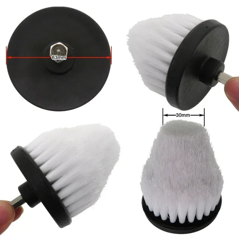 2.5''Electric Scrubber Brush Drill Extension Rod All Purpose Cleaner Car Detailing Brush 6 Color Tool Rim Brush Set Car Cleaning