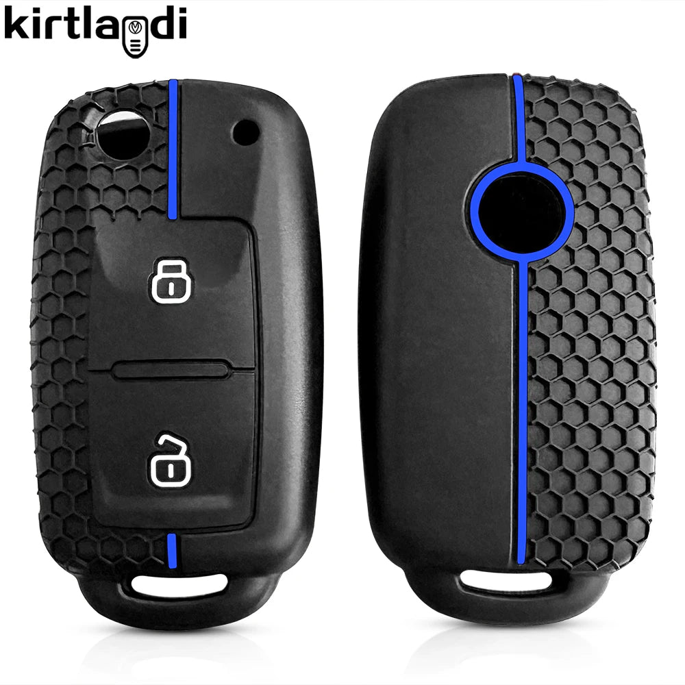 Silicone Case Key Cover Remote Fob Case for Volkswagen VW Bora Polo Jetta Passat B5 Golf 6 Beetle Caddy for Skoda Octavia Ibiza