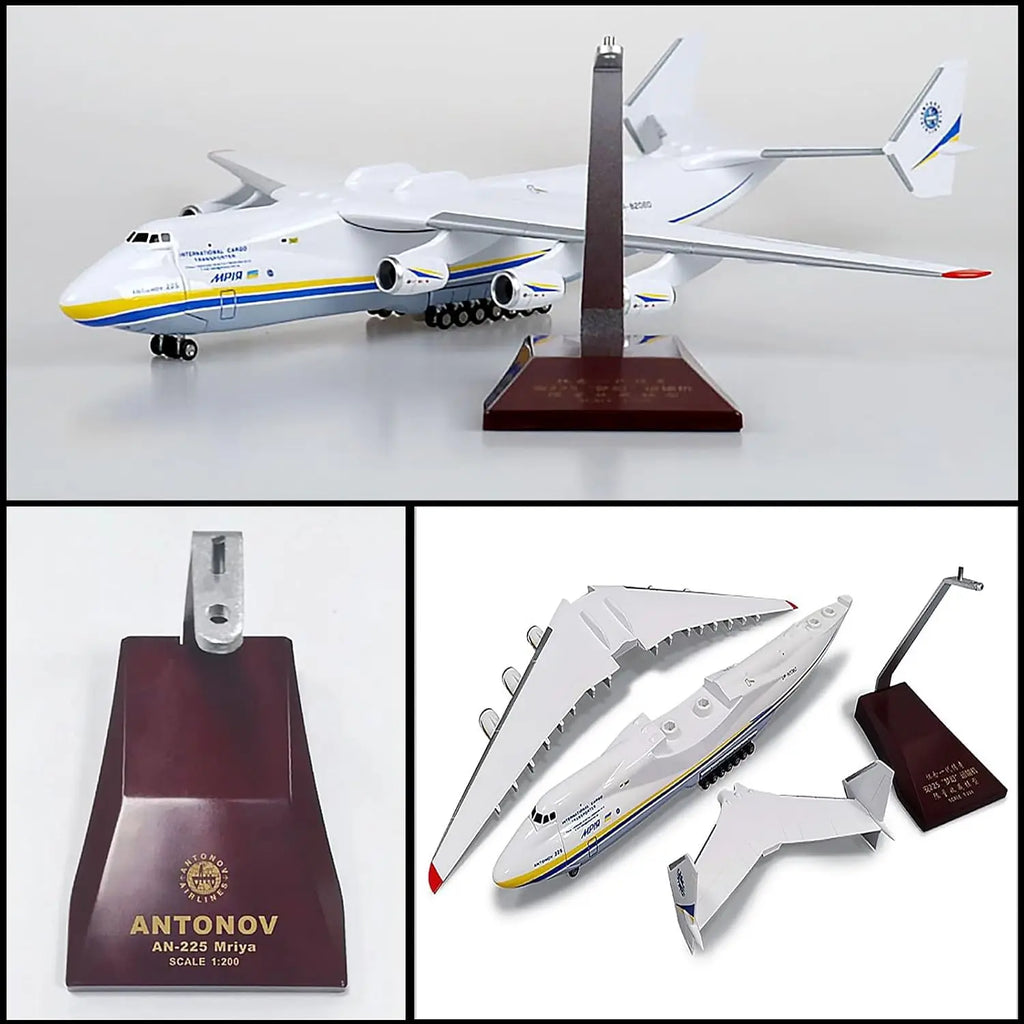 1:200 Scale AN225 Model Airplane Openable Cabin 17-inch Length Resin Aircraft Model Toy for Gifts and Collections