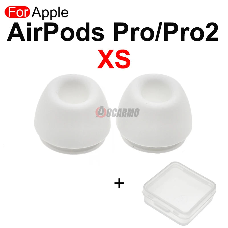 Aocarmo For Apple AirPods Pro 1/2 Pro2 Earphone Silicone Soft Plug Dust Prevention Pressure Reduction Rubber Sleeve A2083 A2084
