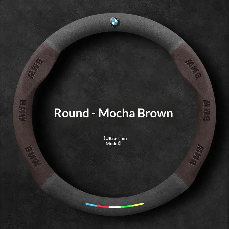 Car Suede AntiSlip Steering Wheel Cover For BMW M E39 E46 E60 E70 E90 E91 G05 F10 F15 F20 F30 G20 G30 X1 X3 X4 X5 X6 X7 M3 M4 M5