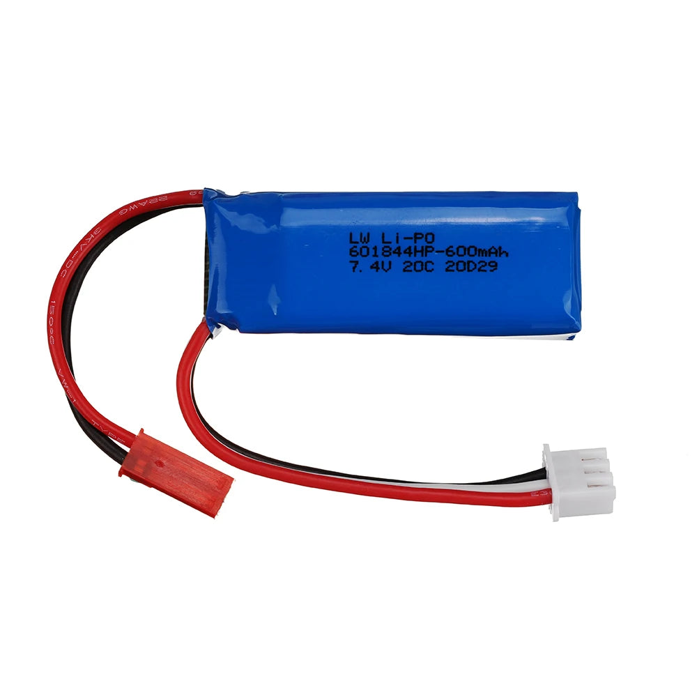 7.4V 600mAh Lipo Battery Charger for WLtoys K969 K979 K989 RC Car for XK A280 A160 A300 RC Aircraft Spare Parts 2s 7.4v Battery