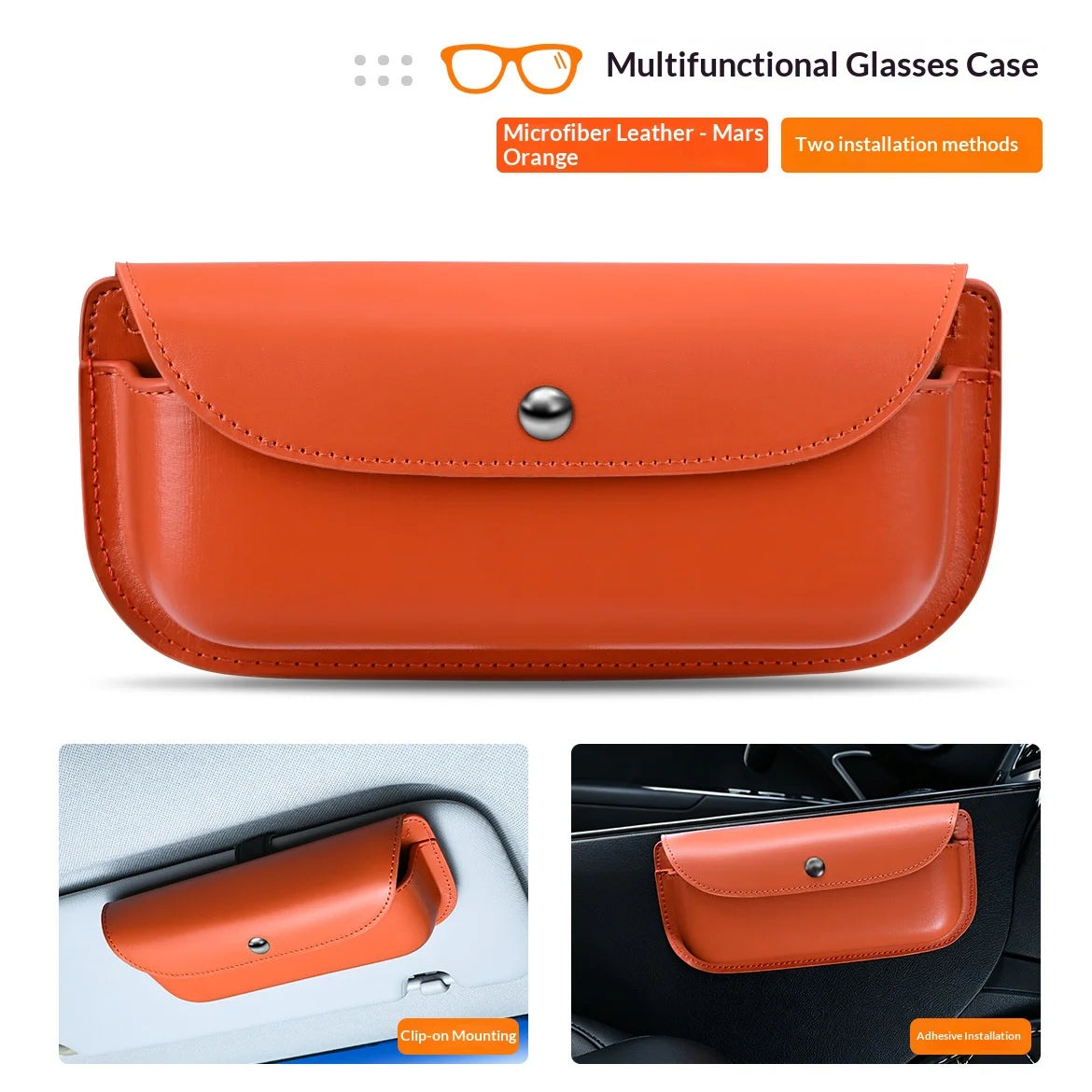Car-mounted Glasses Holder - Car Sunshade Cover Storage Bag Holder - Car-mounted Glasses Frame Personalized Interior Hanging Box