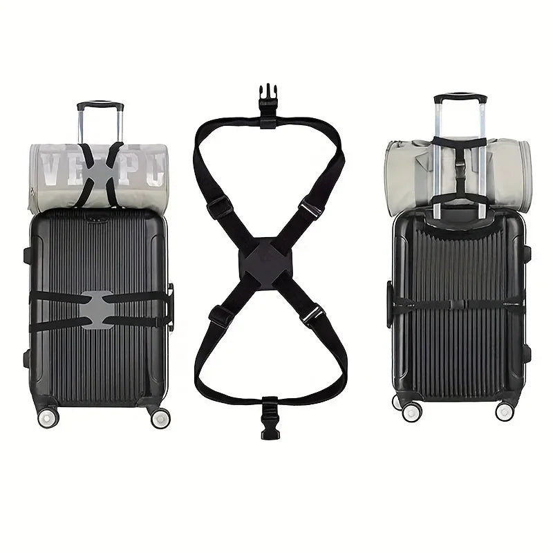 Black Adjustable Luggage Bag Suitcase Adjustable Strap Travel Accessories Strap
