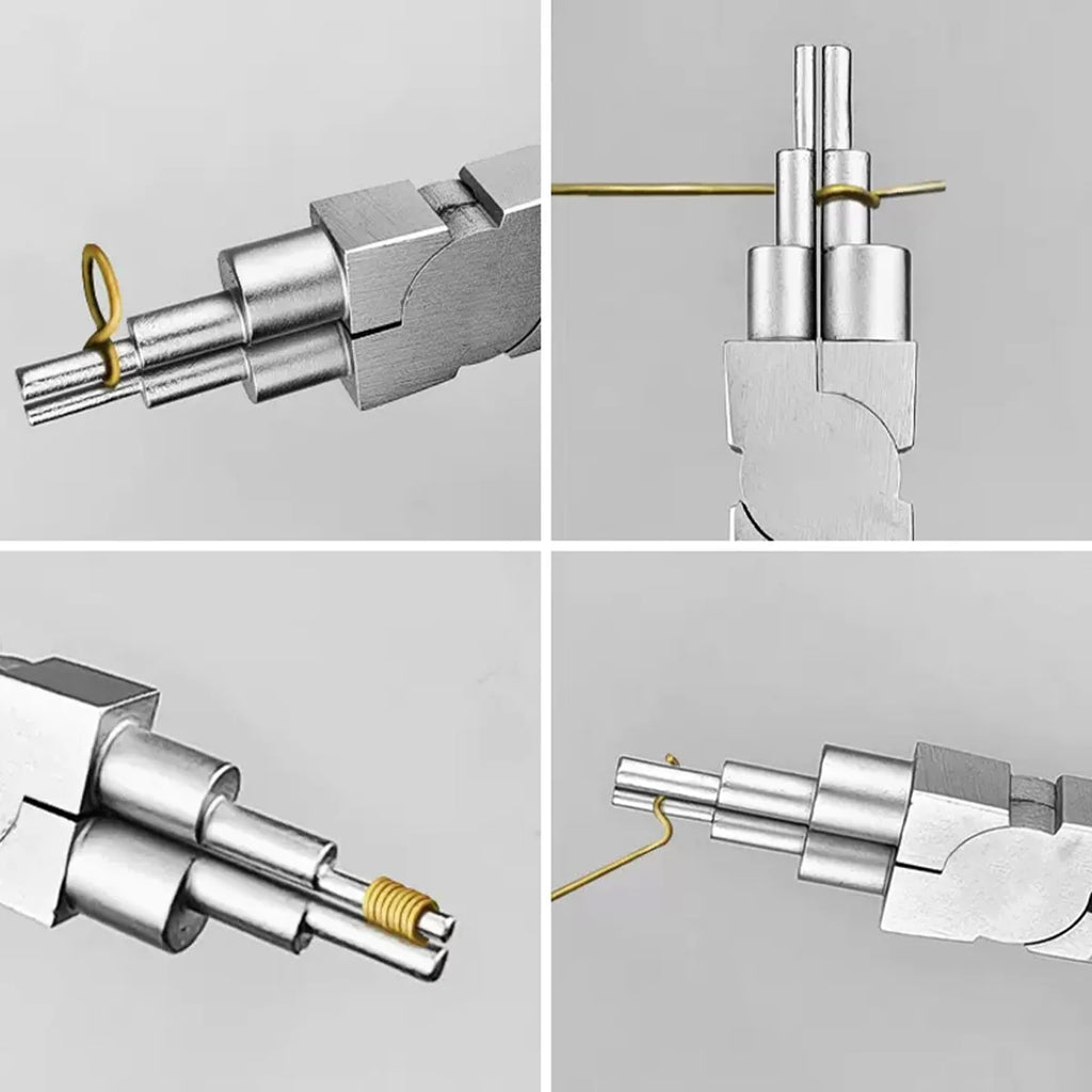 Professional Jewelry Pliers 6in1 Multi-Size Looping & Bail Making Tool with Non-Slip Handle for DIY Craft