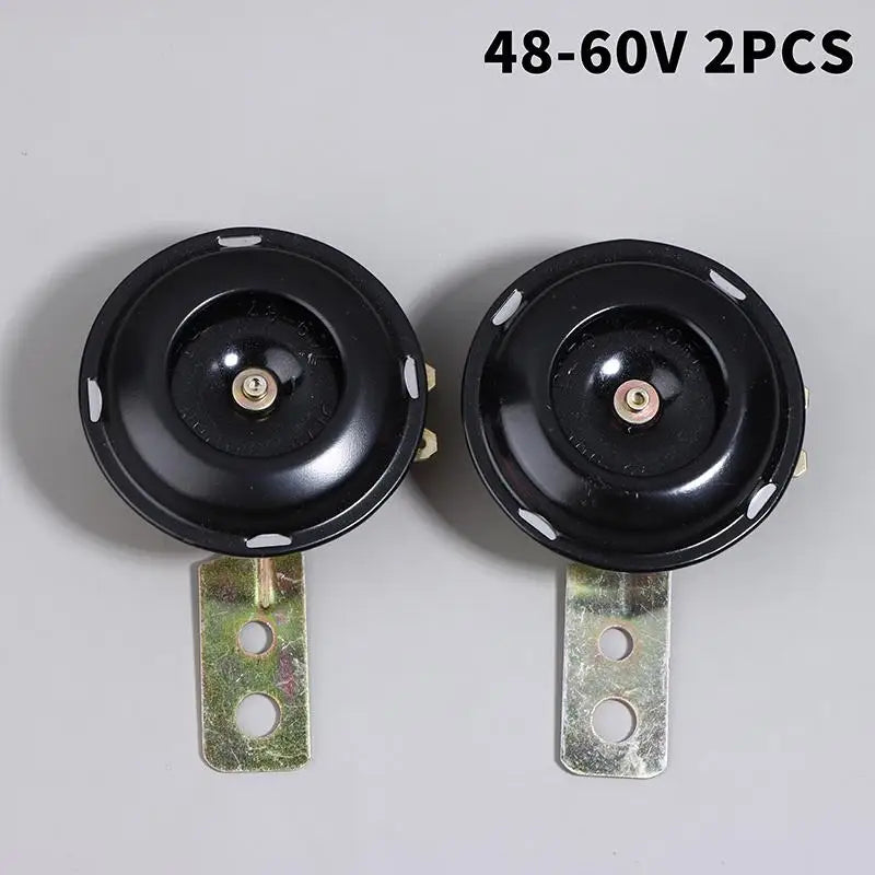 Universal 12V 48V 60V Motorcycle Electric Horn Kit Waterproof Loud Round Speaker for Motorbike Scooter Electric Bicycle
