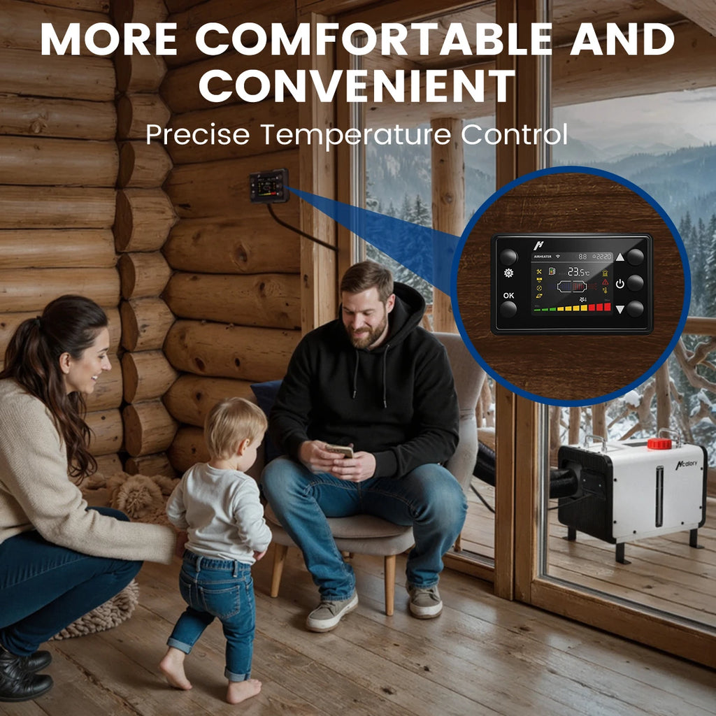 Hcalory 8KW Bluetooth Diesel Heater HC2-H All-in-One Portable Parking Heater with App Control for RV, Truck, Boat & Van Life