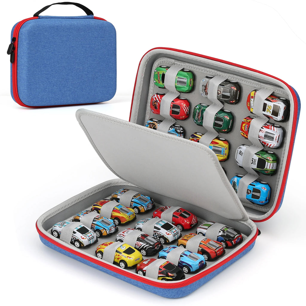 Toy Car Organizer Carrying Case for Matchbox Cars, Portable Carrying Container Carrier Holder Fit for Mini Cars, Diecast Cars St