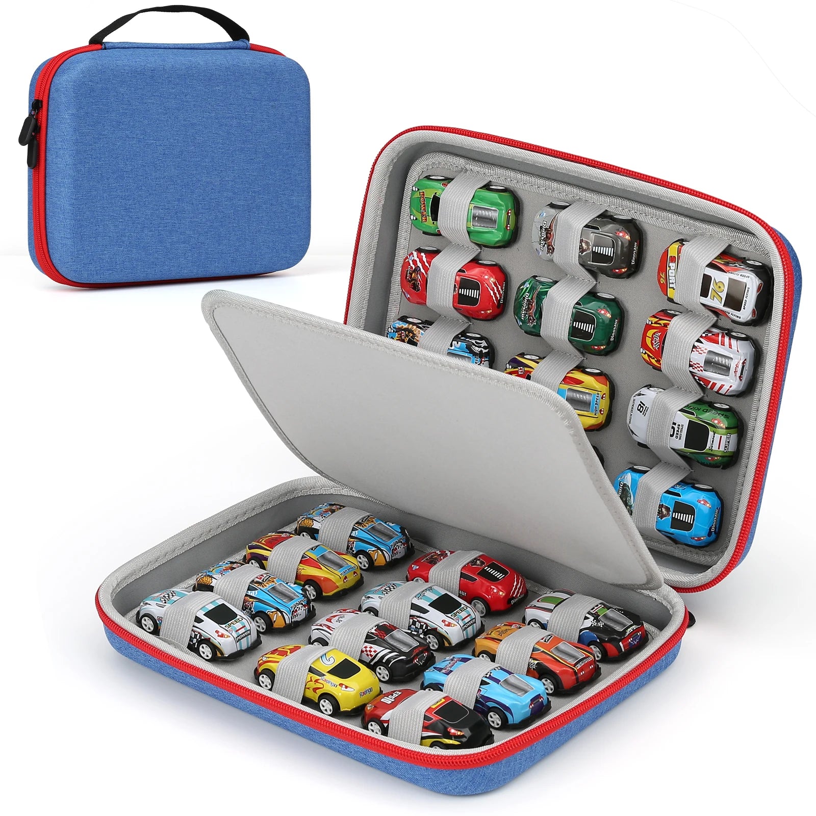 Toy Car Organizer Carrying Case for Matchbox Cars, Portable Carrying Container Carrier Holder Fit for Mini Cars, Diecast Cars St