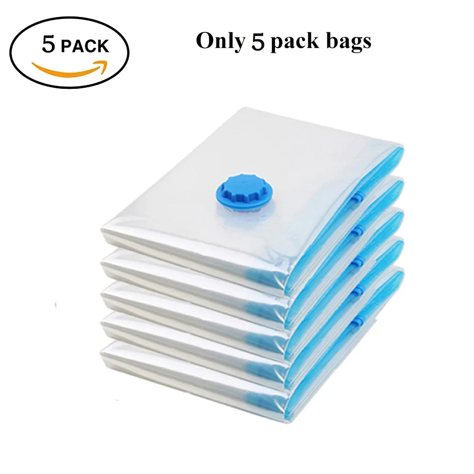 Vacuum Storage Organizer Bags, Travel Suitcases Essentials, Wardrobe Clothes Compression Packaging Sealing Bag Camping Equipment