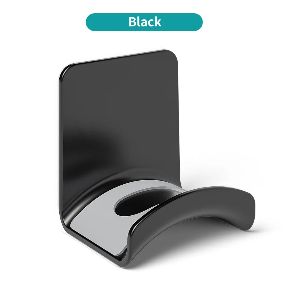 Universal Headphone Stand No Punching Plastic Wall Mount Hanger Under Desk Headset Rack Holder Support for Gaming Earphone