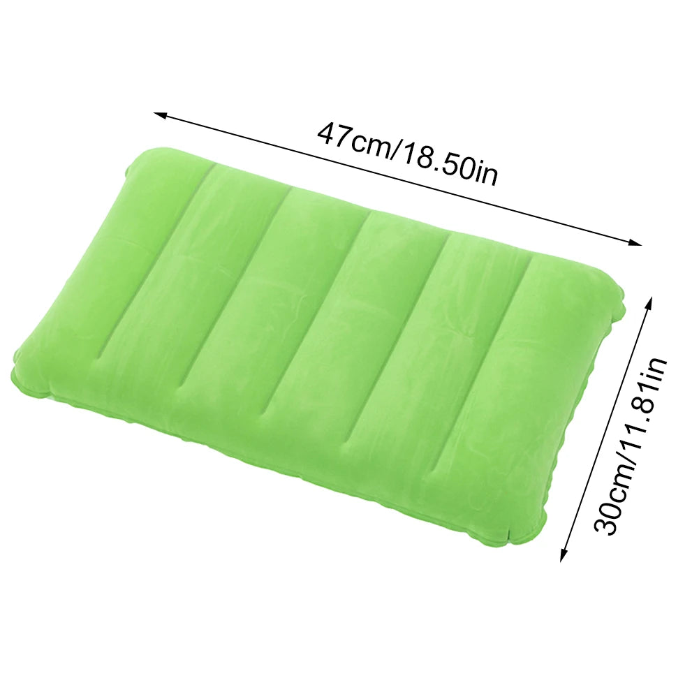 47x30cm Inflatable Pillow Portable Square Folding Pillow Comfortable Ergonomic for Neck & Lumbar Support