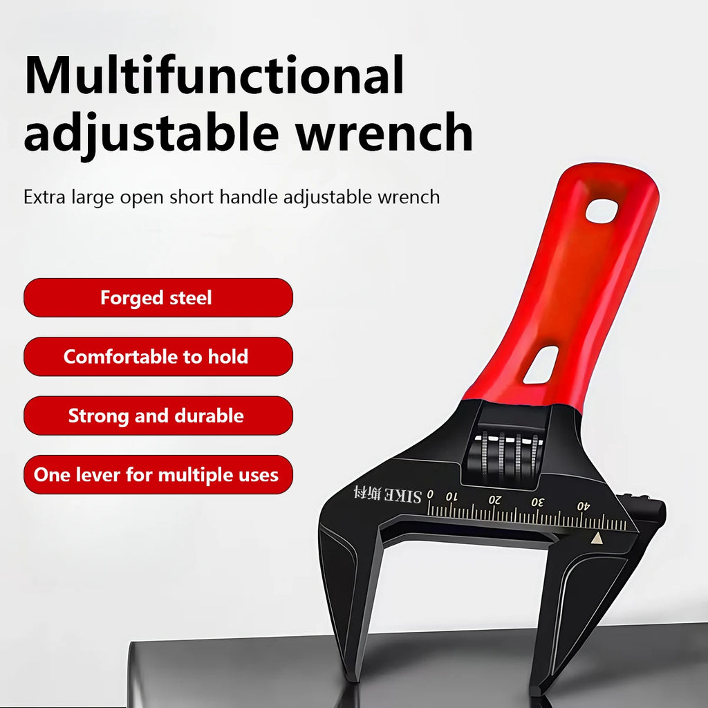 5/6/8 Inch Lightweight Adjustable Wrench Large Opening Short Handle Multi-Function Mini Wrench Plumbing Pipe Bathroom Tools