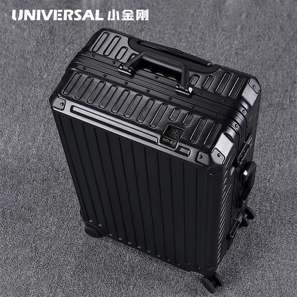 New ultra sturdy aluminum frame luggage,2-Pieces set 20 22 24 26 28 inch carry on luggage suitcase set  high aesthetic board case, universal wheel business travel box set, optional 20-28 inch