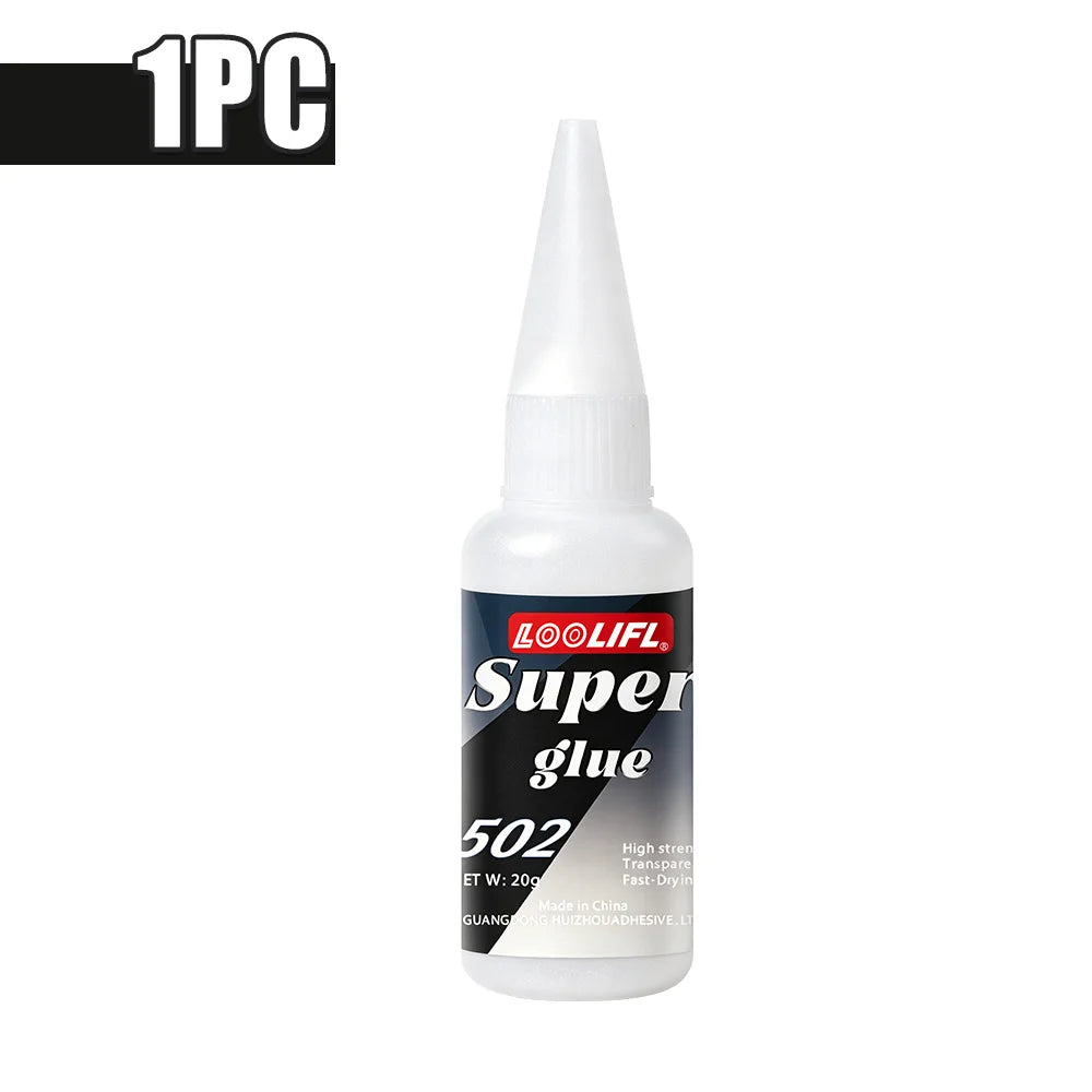 502 Glue, Dries Quickly in Seconds Without Waiting, Provides Strong and Unbreakable Bonding, Is Durable and Resistant to Pulling After Curing, It Is Transparent and Does Not Turn White, Leaving No Traces and Is Aesthetically