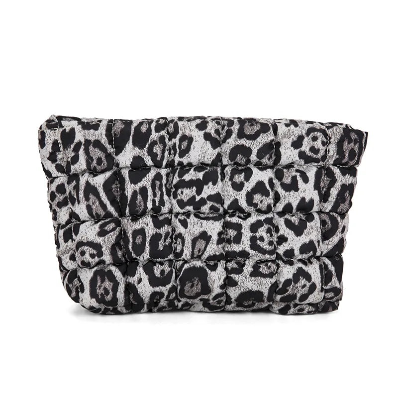 Autumn and Winter Fashionable Pleated Clutch Women Bag, Chic Storage Makeup Bag,  Versatile Stylish Soft Cotton Padded Clutches