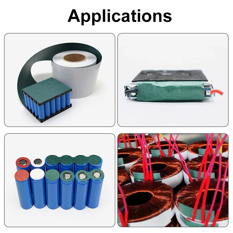 Width 25 ~ 500mm Insulation Gasket Barley Paper With Adhesive Glue 18650 21700 Li-ion Battery Pack Cell Electrode Insulated Pads