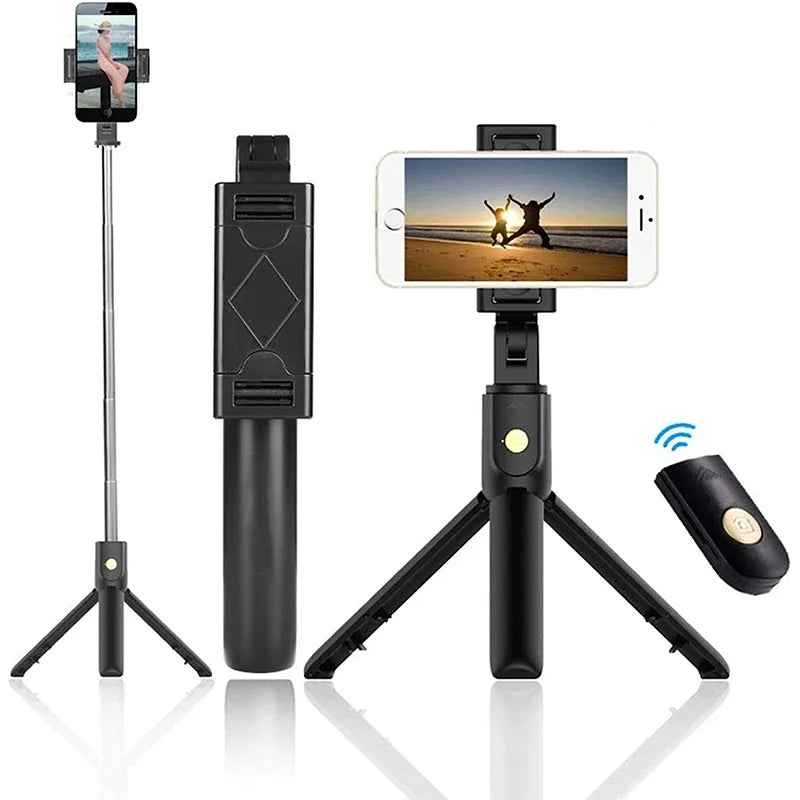Wireless Bluetooth Selfie Stick Foldable Tripod Portable Mini Phone Tripod Extendable Monopod For iPhone Xiaomi Huawei Mini Live