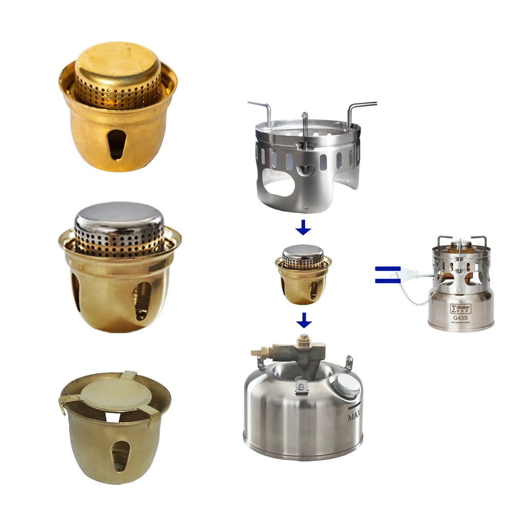 The low-noise burner head of the iWalker Camping Oil Stove G43S has a thread specification of M12×0.75.