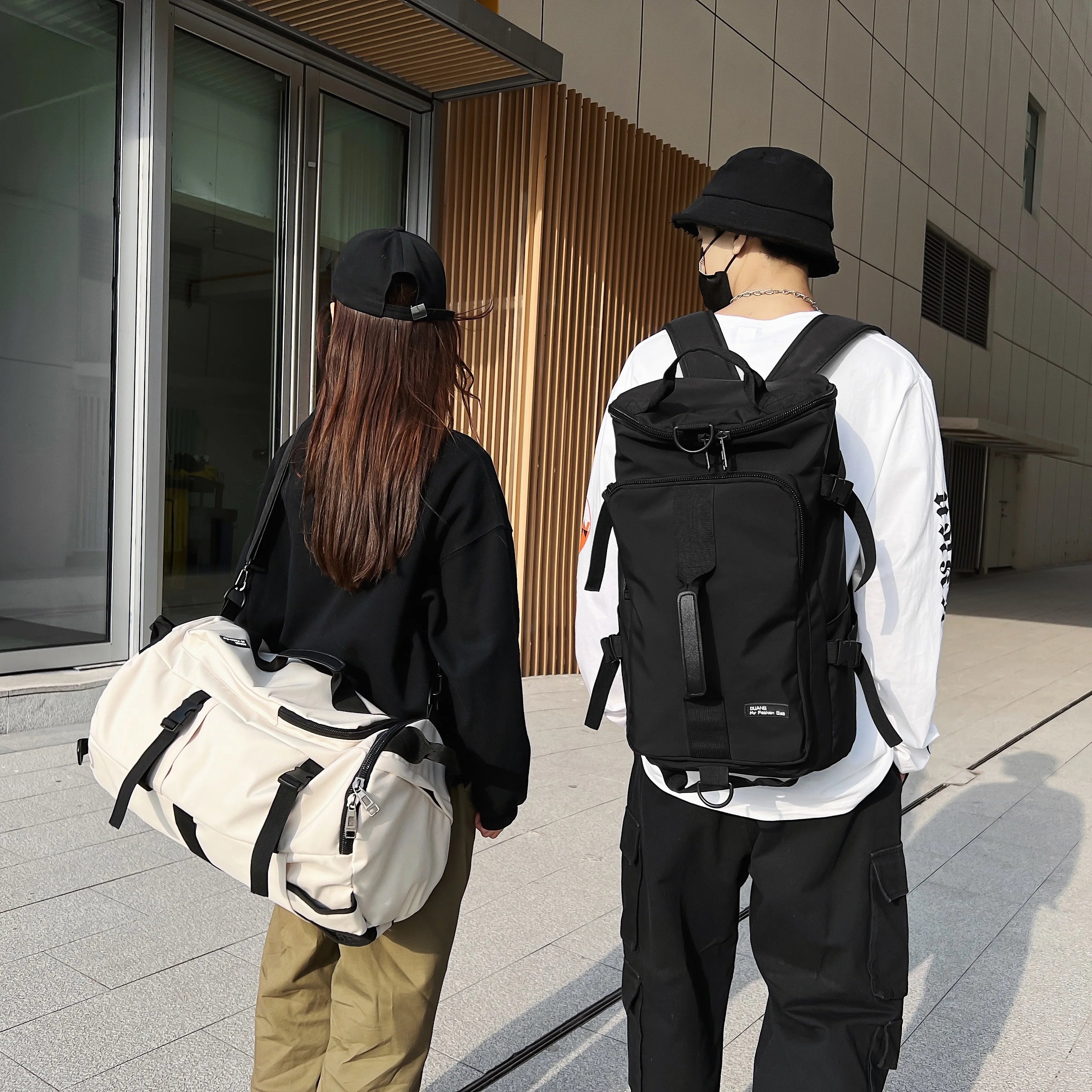 New Fashion Unisex's Travel Bag High Quality Handbag Large Capacity Luggage Bag Waterproof Backpacks Simple Style Handbag