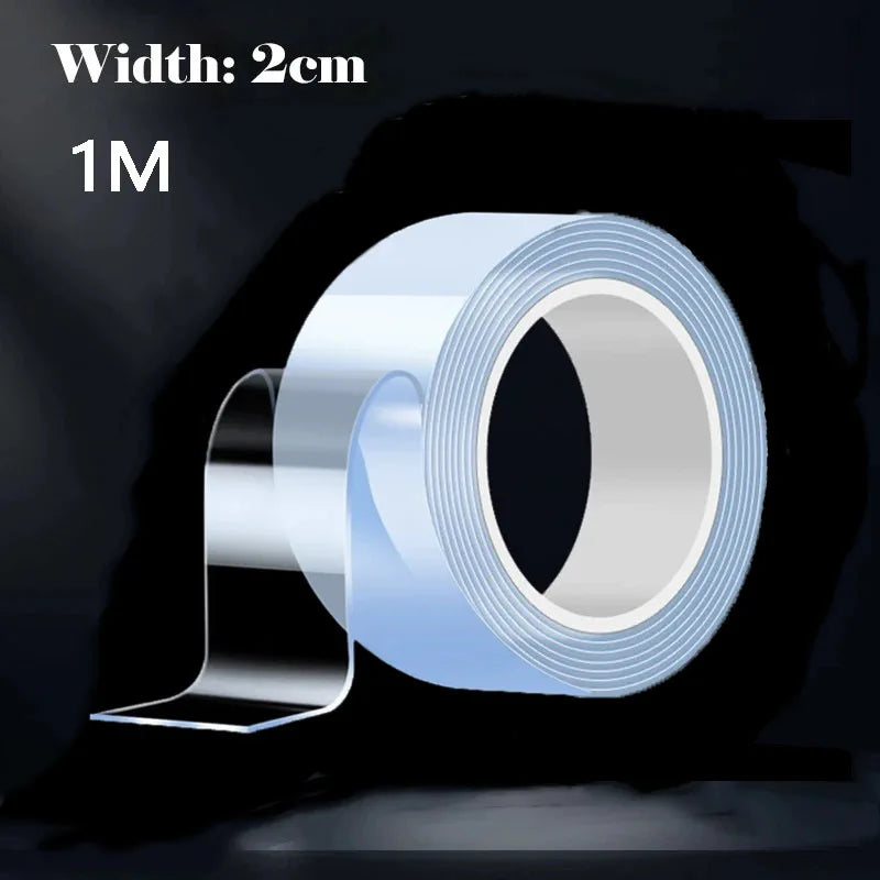 double sided tape"Versatile Reusable Double-Sided Waterproof Adhesive Tape - Perfect for Kitchen and Bathroom Supplies"