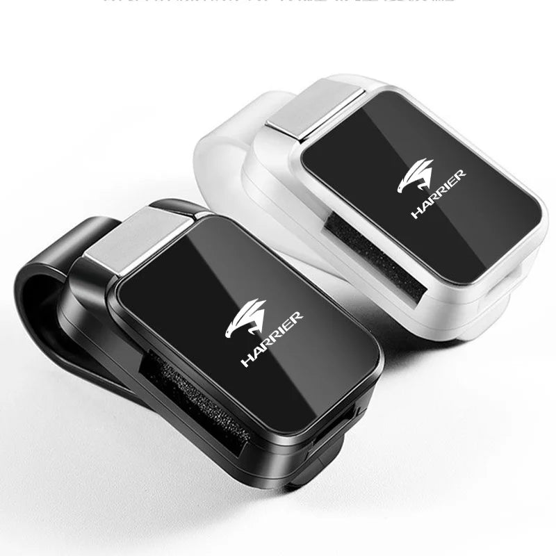 Car Sun Visor Carbon Glasses Sunglasses Clip Holder case Storage for Toyota Harrier G Z Leather Package GR Sport Auto assecories