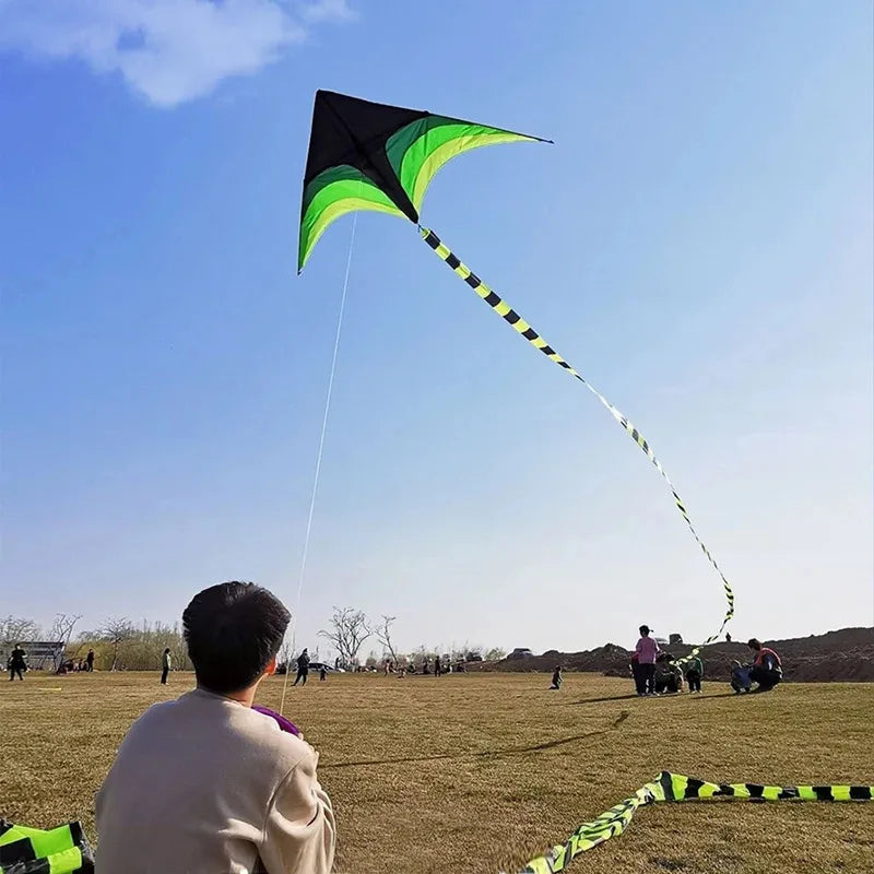 Large Delta Kite for Kids & Adults Easy to Fly Large Huge Delta Kite Come with 5m Tail Easy to Fly Kite Outdoor Toy