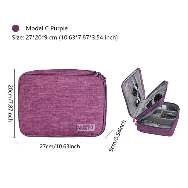 Travel Cable Bag Portable Digital Storage Pouch Waterproof Electronic Accessories Storage Bag Travel Cable Organizer Bags