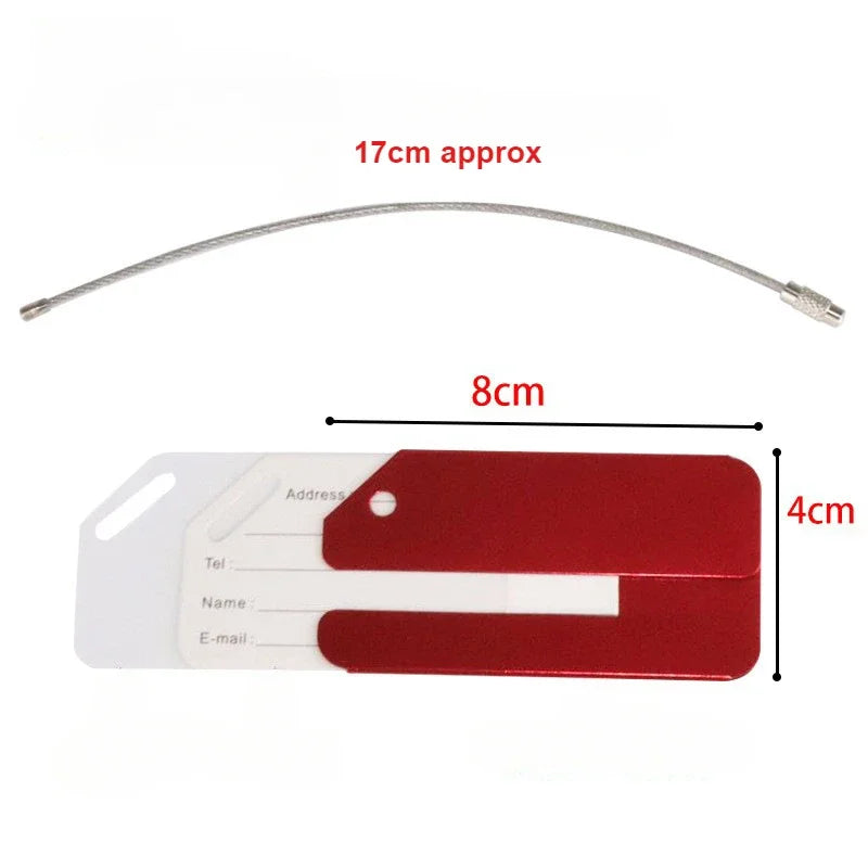 1pc Aluminum Alloy Luggage Tag for Travel Airport Train Station Suitcase Tag Flight Travel Accessories Luggage Mark Signboard