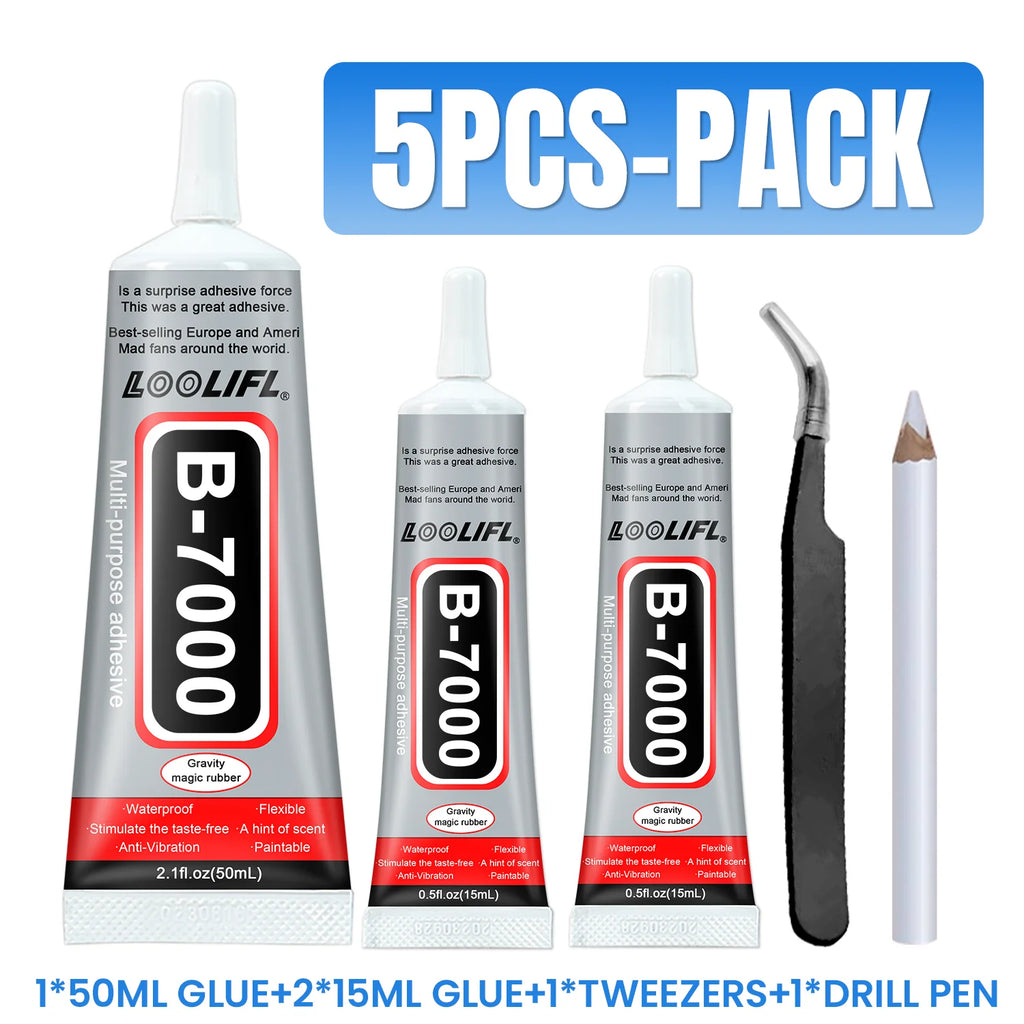 B7000 Soft Glue-Jewelry Glue, Cloth Glue, Manual DIY, Accurate Dot Coating Design, Tasteless and Transparent Waterproof Glue.
