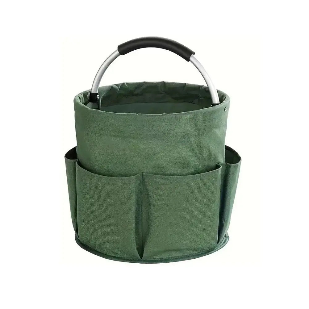Large Capacity Multi Pocket Storage Bucket Portable Foldable Handheld Garden Tool Bag Outdoor Beach Toy Organizer Tote Basket