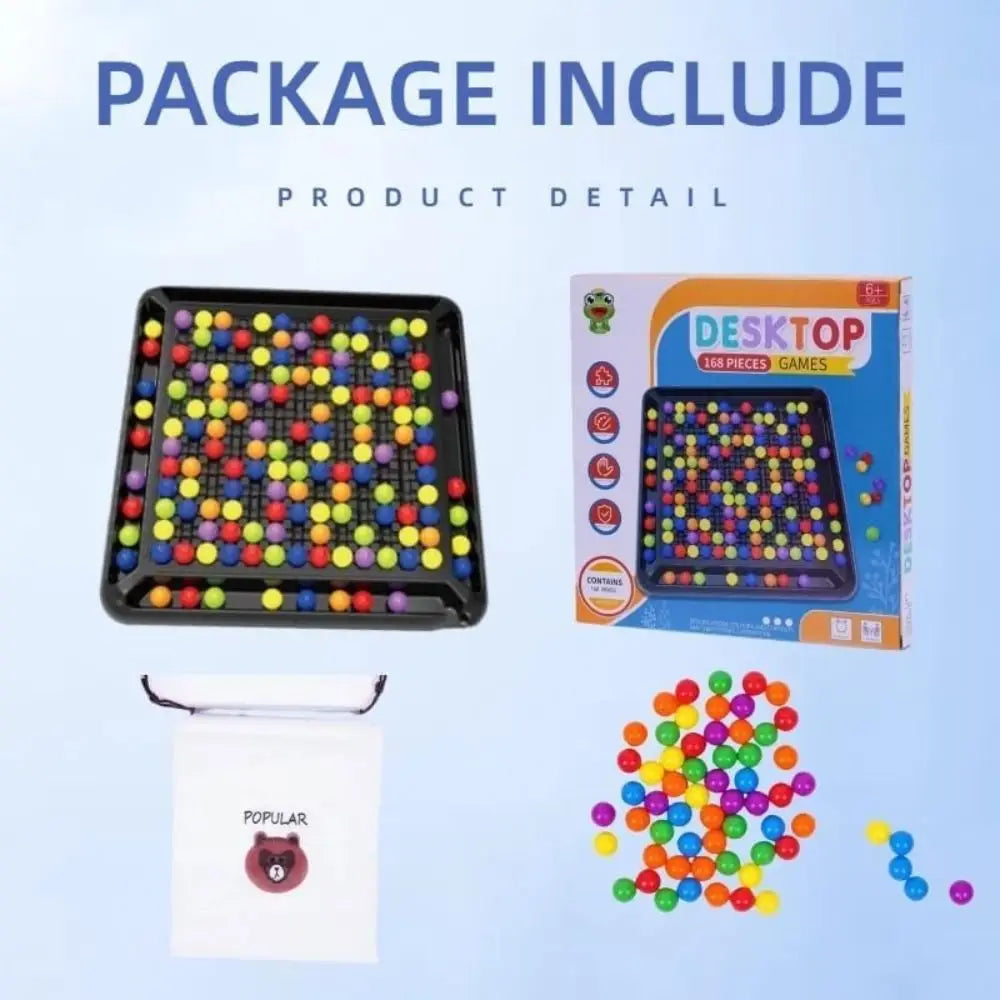Plastic Intellectual Chessboard Parent-child Intelligent Brain Game Interaction Puzzle Toy Rainbow Ball Matching Toys Board Game
