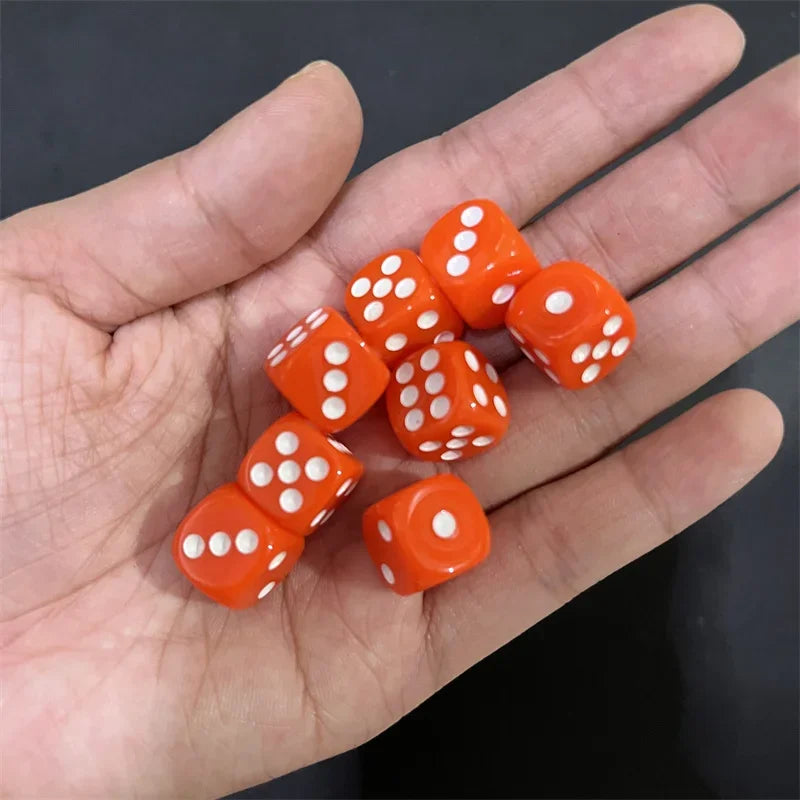 50pcs/Pack High Quality New 12mm Acrylic Transparent D6 Point Dice #12 Round Corner Boutique Dice