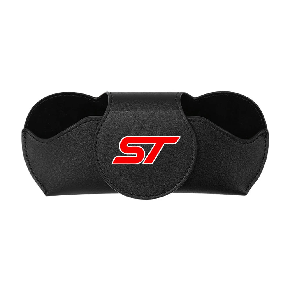 Car Sunglasses Holder Case Sun Visor Glasses Box Clip Eyeglasses Storage for Ford ST Focus Kuga MK3 MK4 Puma Fiesta ST